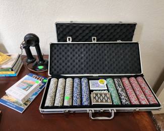 Poker chip sets, several to choose from