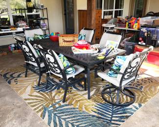 Patio set with 6 chairs