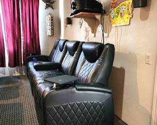 Theatre room power recline seating