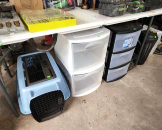 Storage drawers, pet carrier