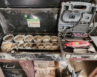 Large socket set, Dremel set