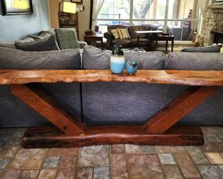 Custom made mesquite console table