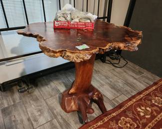 Custom made mesquite table