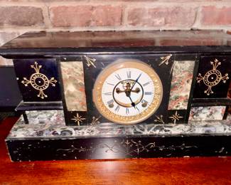 Antique marble clock
