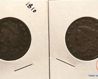 1810 and 1819 LARGE CENT