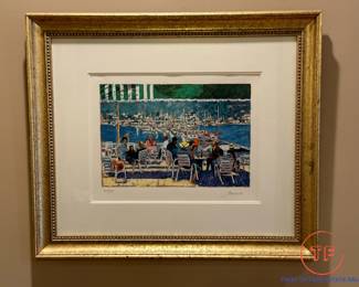ANDRE BARDET Signed Limited Edition Seriolithograph "At the Marina"