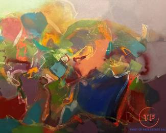 JACK ROBERTS Abstract Oil on Canvas