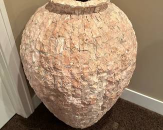 LARGE Tessellated Mosaic Stone Floor Vase
