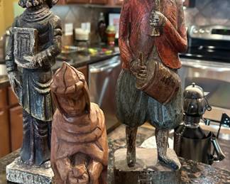 Wood Carved Figural Statues