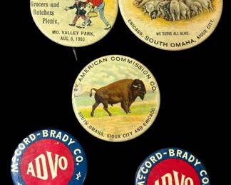 Antique OMAHA Pinback Buttons