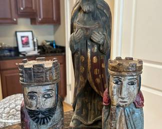 Wood Carved Figural Statues