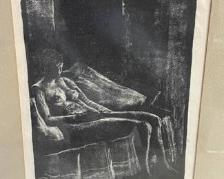 litho Garfield 1968 Nude signed, numbered 6/10