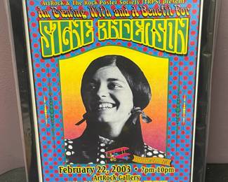 Signe Anderson Fundraiser Flyer - Custom Framed