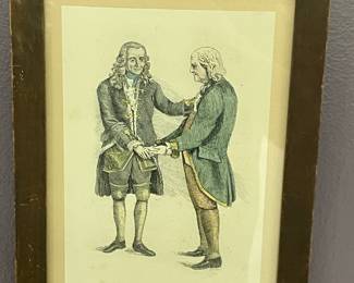 Litho Voltaire & Franklin