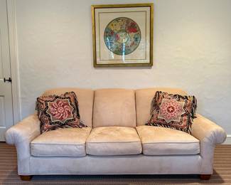 Upholstered Suede Down Sofa