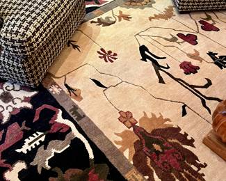 Area Rug (maroon, cream, black)