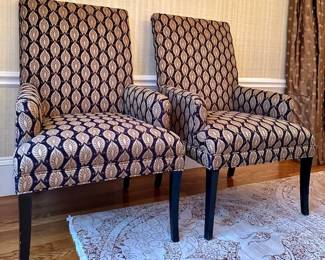(2) Upholstered Armchairs