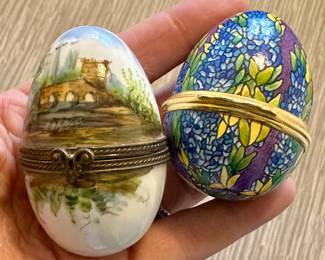 Limoges Egg & Tiffany & Co. Trinket Boxes