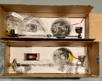 (2) Restoration Hardware Double Library Sconces