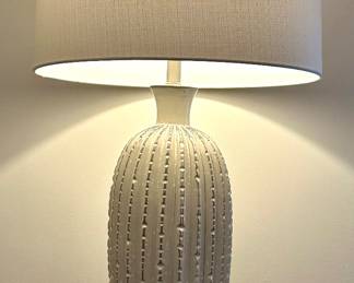 (2) Pottery Cactus Style Lamps