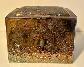 Decorative Silverplate Storage Box
