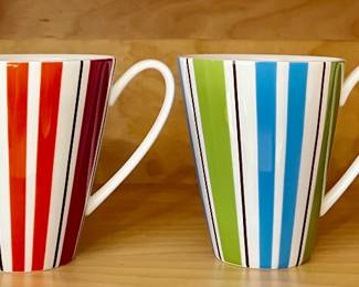 (4) Kate Spade "Collins Stripe" Mugs