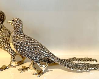 (2) Decorative Metal Birds