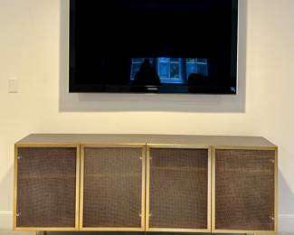 CB2 Trace Wire Mesh Credenza