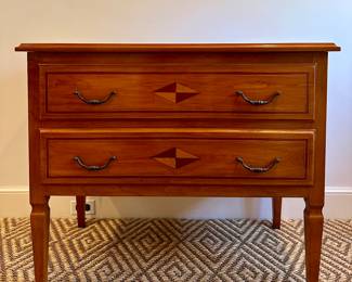 Two Drawer Dresser with Inlay Design