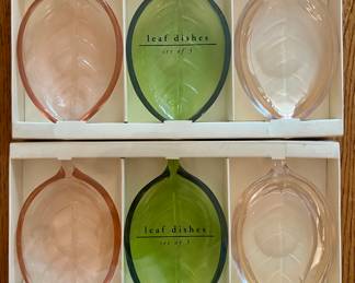 (3) Pier 1 Imports Leaf Dishes