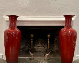 (2) Heavy Ceramic Vases