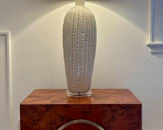 (2) Burled Wood Nightstands/Side Tables