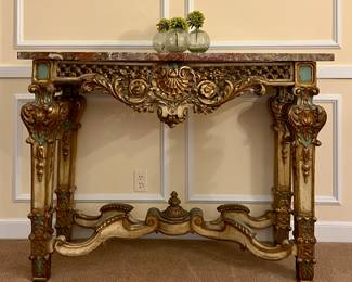 Ornate Marble Console Table