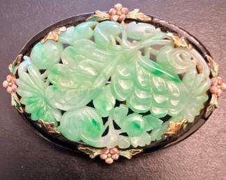 Jade & Enamel Pin