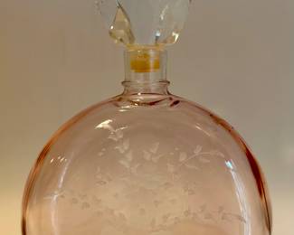 Etched Glass Perfume Bottle