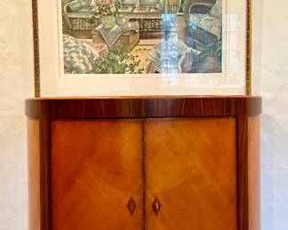 Handcrafted Demilune Cabinet by William Switzer, Italy