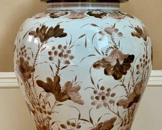 (2) Urns with Wood Turned Top