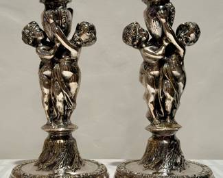 Handmade Pewter Candlesticks