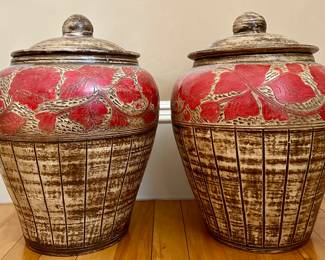 (2) Pottery Urns