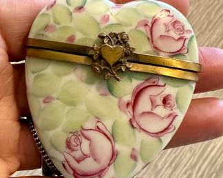 Limoges Heart Trinket Box