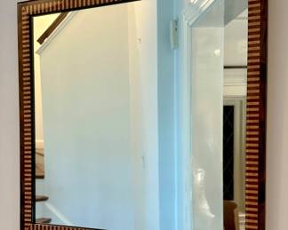 (2) Inlaid Wood Wall Mirrors