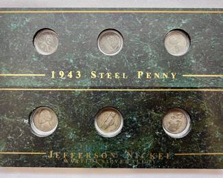 1943 Steel Penny & Jefferson Nickel