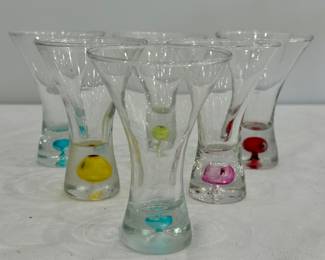 Set of 6 Bubble Stem Glasses