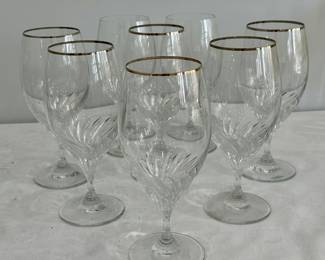 Gold Rim Wine Glasses