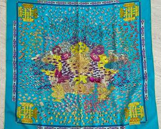 Hermes Silk Scarf "Rencontre Oceane" Carre 90 by Annie Faivre