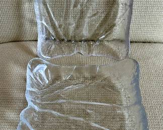 (2) Decorative Glass Dishes