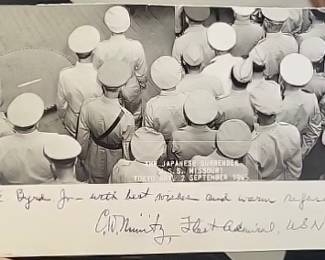 Autographed Chester Nimitz Photograph