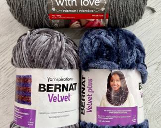 Red Heart & Bernat Velvet Yarn