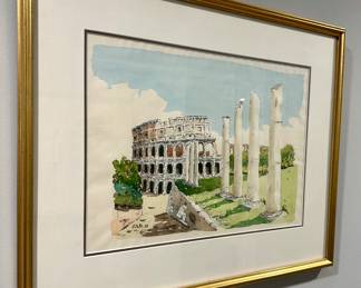 "Colosseum" Watercolor, Signed