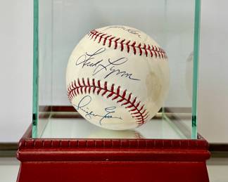 Autographed Jim Rice, Fred Lynn & Dwight Evans Baseball
